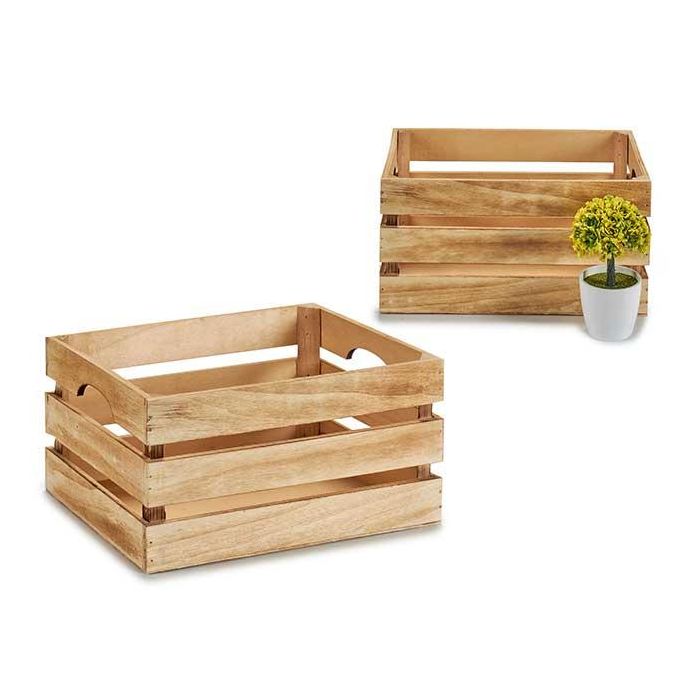 Giftdecor Caja Natural Quemado Madera Álamo Marrón 31x21x16 cm (18 Unidades) Giftdecor Caja Natural Quemado Madera Álamo Marrón 31x21x16 cm (18 Unidades)