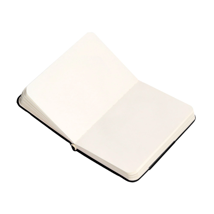 Antartik Cuaderno A7 Tapa Dura Negro Hojas Lisas 80 Hojas 80gr FSC con Gomilla Bolsillo Marcapáginas 8