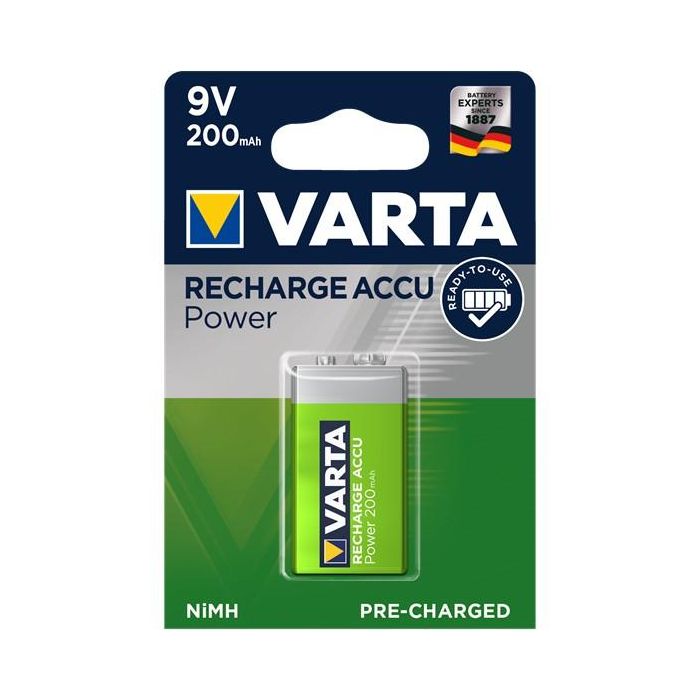 Varta Pila Recargable Accu Power 9V 200mAh Ni/MH 6lp3146