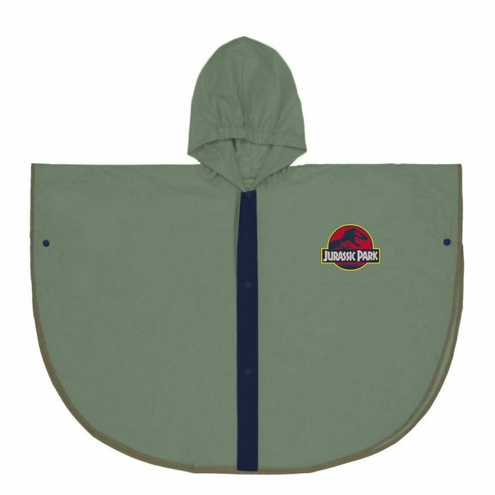 Poncho Impermeable con Capucha Jurassic Park Verde 0 Poncho Impermeable con Capucha Jurassic Park Verde 0