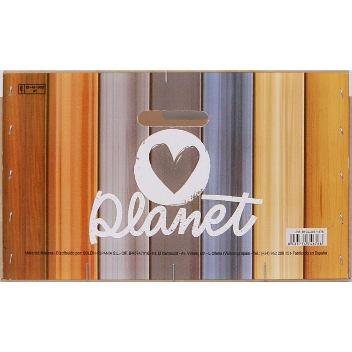 Confortime Caja Wood Brillo Nature C 58 cm x 39 cm x 23 cm (3 Unidades)