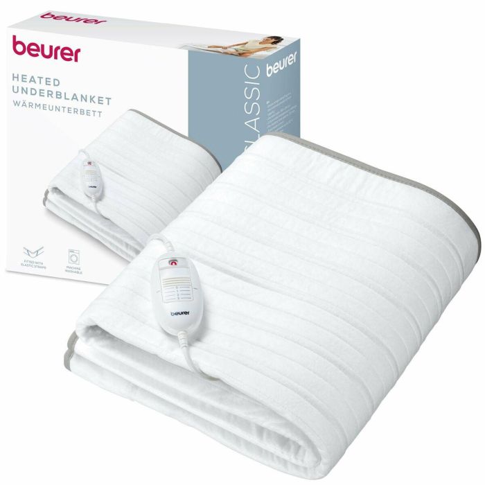 Manta Eléctrica Beurer TS17 150 x 80 cm Blanco Gris 100 % poliéster 65 W 0 Manta Eléctrica Beurer TS17 150 x 80 cm Blanco Gris 100 % poliéster 65 W 0