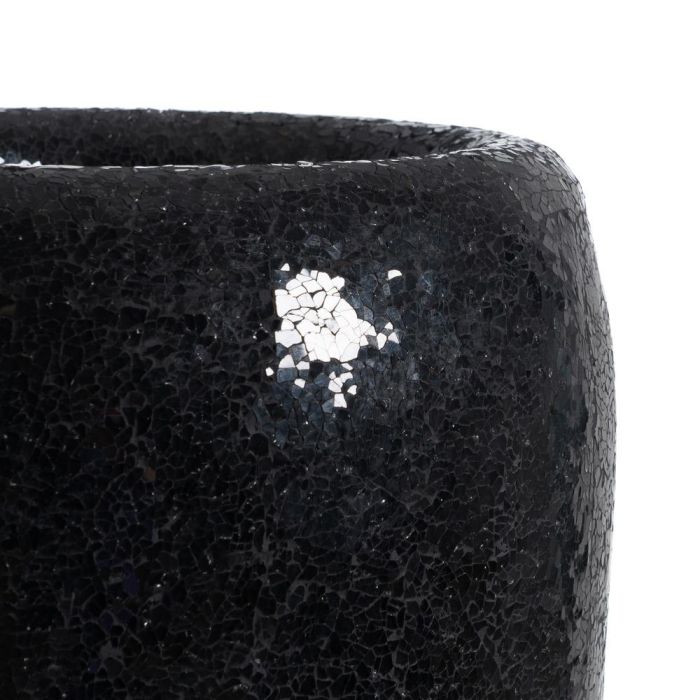Jarrón Negro Fibra de Vidrio Decoración 34 X 34 X 127 cm