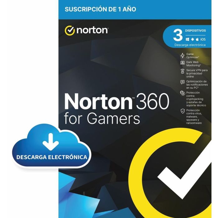 Norton Antivirus Norton 360 For Gamers 50 grb - Game Optimizer, VPN Segura, Protección Dark Web