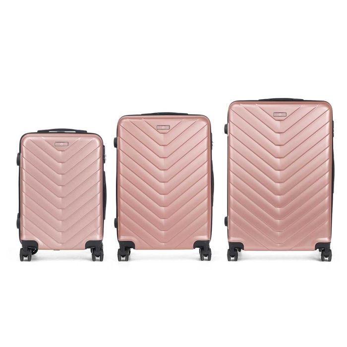 Set 3 Maletas ABS Rosa Arte Regal - 49x74.5x28 cm, 67x45x26 cm, 57x38x23 cm 1 Set 3 Maletas ABS Rosa Arte Regal - 49x74.5x28 cm, 67x45x26 cm, 57x38x23 cm 1