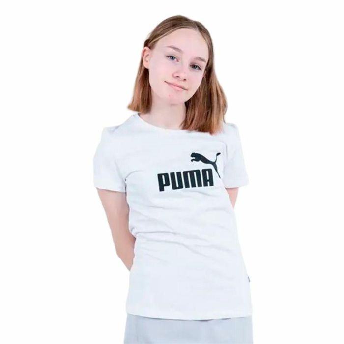 Camiseta de Manga Corta Infantil Puma Negro 1 Camiseta de Manga Corta Infantil Puma Negro 1