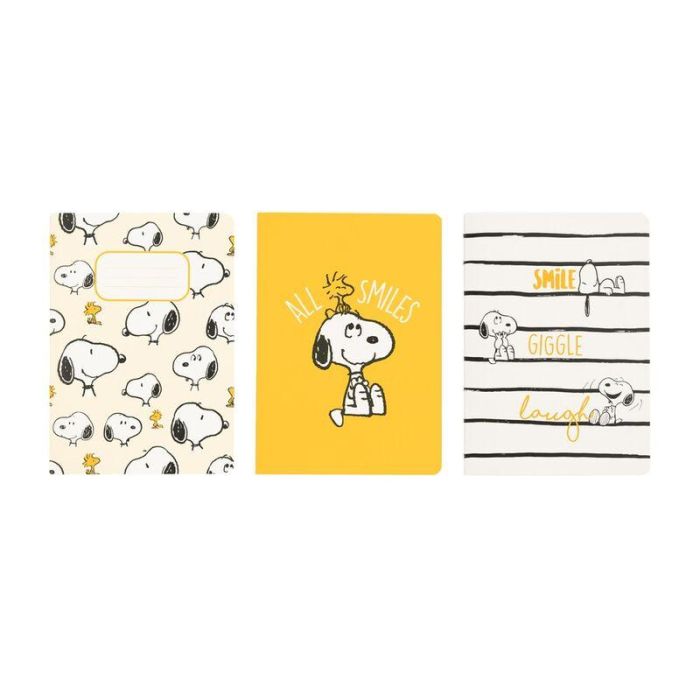 Set 3 cuadernos A6 Lazy Days Snoopy 1