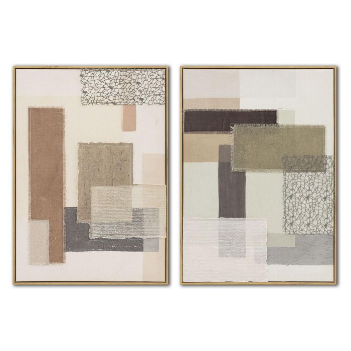Cuadro Urban DKD Home Decor Beige Marron 3 x 70 x 50 cm (2 Unidades)