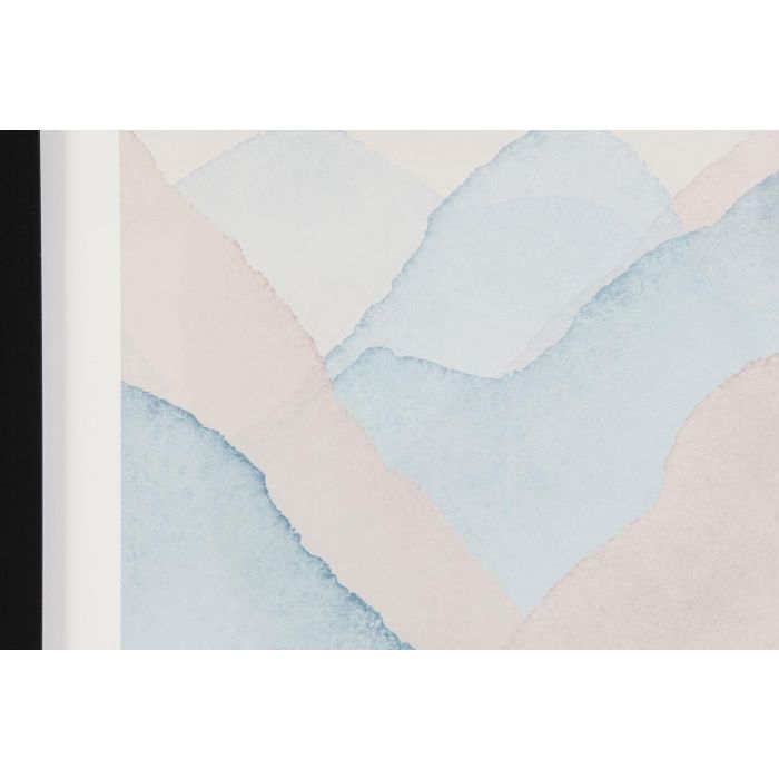 DKD Home Decor Cuadro Decorativo Scandi Set 4 Unidades 40x30 cm Diseño Montañas Rosa y Azul PS MDF para Hogar 2