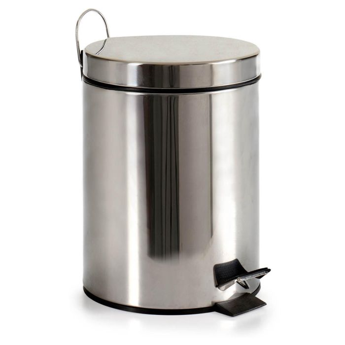 Berilo Papelera de Acero Inoxidable con Pedal, 5 L, Cubo Extraíble, Plata, 25 cm x 28 cm x 20.5 cm (4 Unidades) 1 Berilo Papelera de Acero Inoxidable con Pedal, 5 L, Cubo Extraíble, Plata, 25 cm x 28 cm x 20.5 cm (4 Unidades) 1