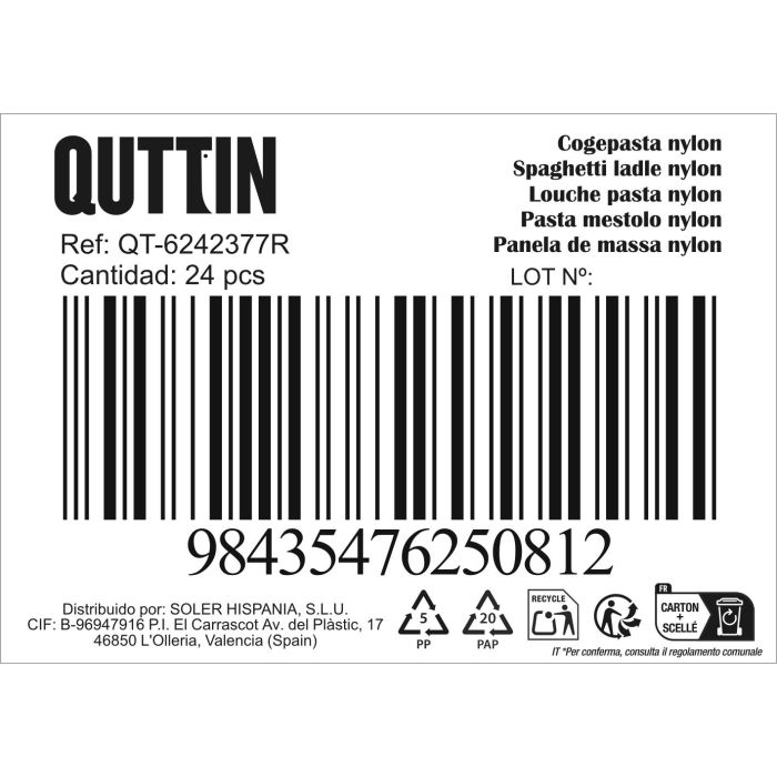 Quttin Prb Cogepasta Nylon Negra 29 cm x 5.5 cm 1