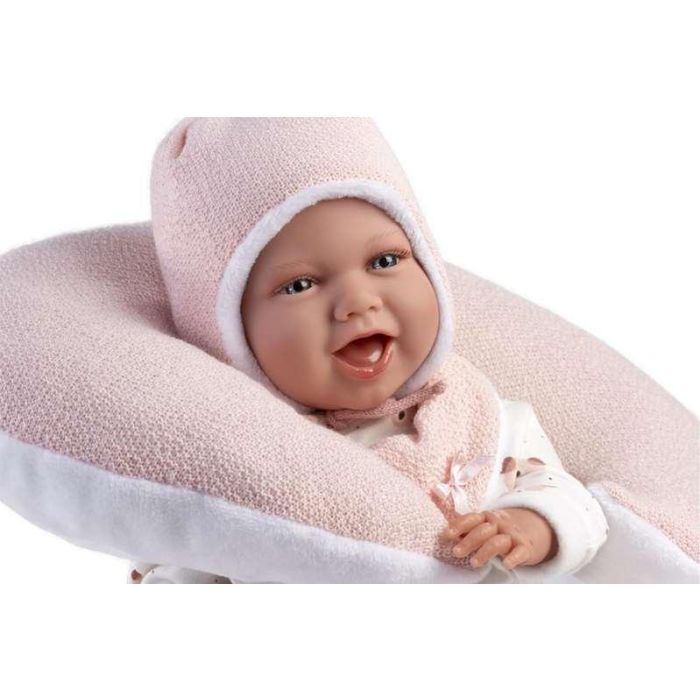 Muñeca mimi sonrisas con vestido ositos luna rosa 42cm cuerpo tela 3