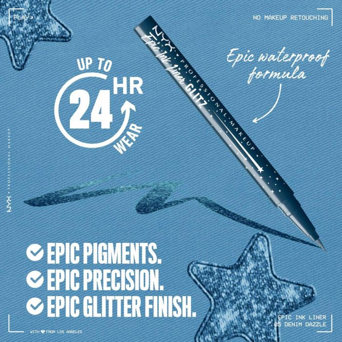Set de Maquillaje NYX EPIC INK LINER GLITZ 8 Set de Maquillaje NYX EPIC INK LINER GLITZ 8