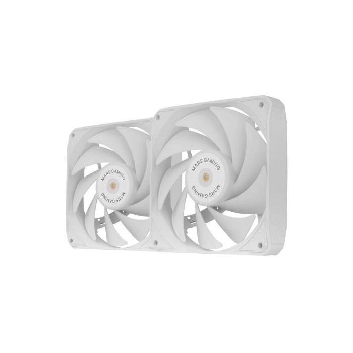 Mars Gaming MF-NCLX2 Pack 2 Ventiladores 12cm PWM FDB Hidráulicos 12dB 72 CFM Blanco 2 Mars Gaming MF-NCLX2 Pack 2 Ventiladores 12cm PWM FDB Hidráulicos 12dB 72 CFM Blanco 2