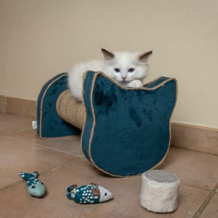 Rascador para Gatos Tyrol Azul Cartón 44 x 22 x 21 cm 2 Rascador para Gatos Tyrol Azul Cartón 44 x 22 x 21 cm 2