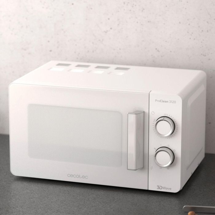 Microondas con Grill Cecotec ProClean 3120 20 L 700W Blanco 20 L 3 Microondas con Grill Cecotec ProClean 3120 20 L 700W Blanco 20 L 3