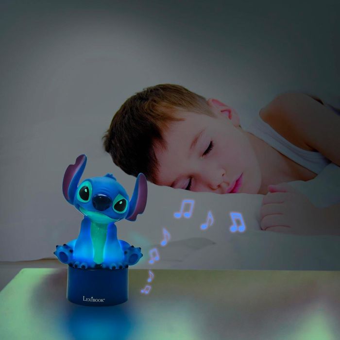 Lexibook Altavoz Luz Nocturna Stitch Disney con Figura 3D y Altavoz Integrado 4