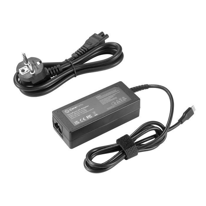 CoreParts USB-C Power Adapter PD3.0 65W 5-20V/3-3.5A - Including EU Power Cord (C5- Schuko) Dim:106*46*29mm - Support 5V, 9V, 12V, 15V, 20V - Compatible with all devices that support PD3.0 1 CoreParts USB-C Power Adapter PD3.0 65W 5-20V/3-3.5A - Including EU Power Cord (C5- Schuko) Dim:106*46*29mm - Support 5V, 9V, 12V, 15V, 20V - Compatible with all devices that support PD3.0 1