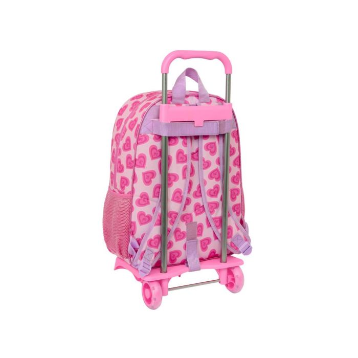 Mochila Escolar con Ruedas Barbie Love Rosa 33 x 42 x 14 cm 1