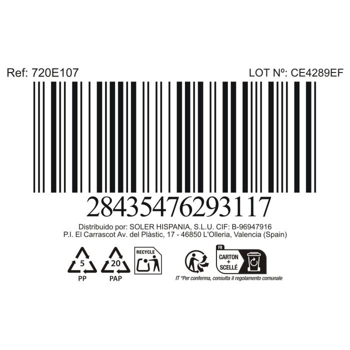 La Mediterranea Bandeja Redonda Scratch Blue 20 cm x 2.3 cm (18 Unidades)