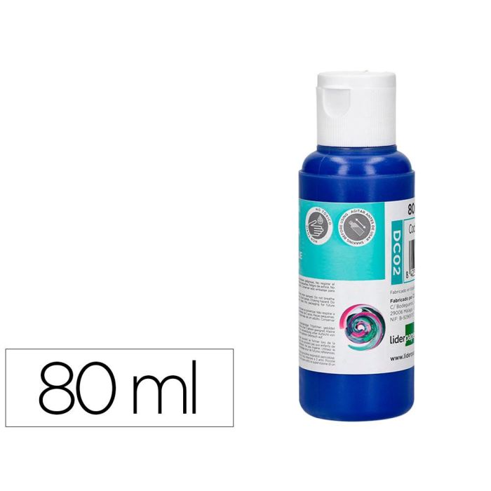 Pintura Acrilica Liderpapel Bote De 80 mL Azul Ultramar