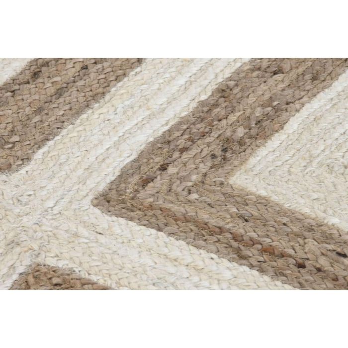 Alfombra DKD Home Decor Scandi Blanco Marrón claro Jute (200 x 200 x 1 cm) 2