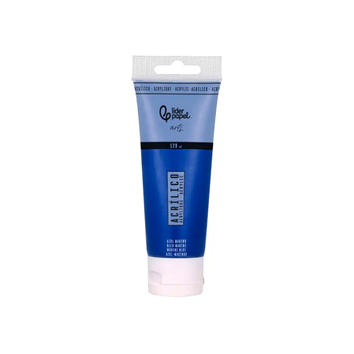 Liderpapel Pintura Acrilica Tubo Plastico 120 ml Azul Marino 1