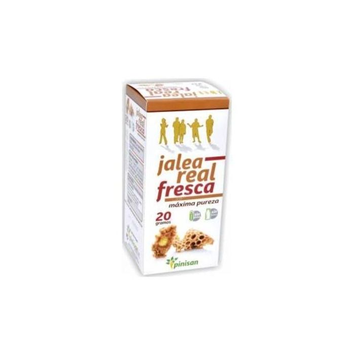 PINISAN Jalea Real Fresca 100% (2% HDA) 20g - Vitaminas Grupo B, A, C, D, Ácidos Grasos, Fósforo. Sin Gluten ni Lactosa.
