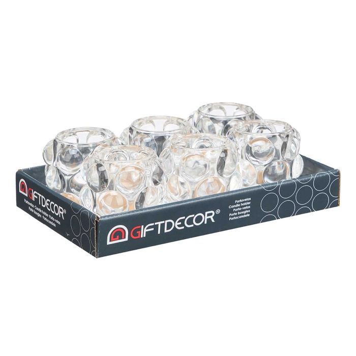 Portavelas Bola Pequeño Transparente Giftdecor 8.4x9x8.4 cm Cristal (12 Unidades) 2 Portavelas Bola Pequeño Transparente Giftdecor 8.4x9x8.4 cm Cristal (12 Unidades) 2