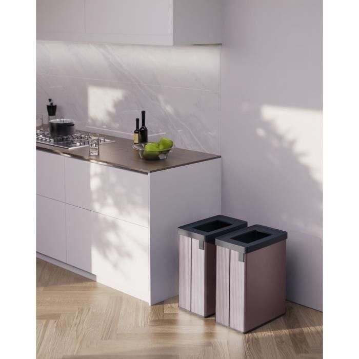 Papelera de clasificación - VERTO - CURVER - 54 L - Rosa perla 1 Papelera de clasificación - VERTO - CURVER - 54 L - Rosa perla 1