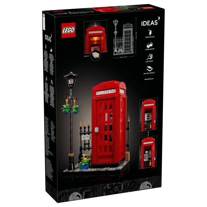 LEGO Ideas Cabina Telefónica Roja de Londres 21347, Juego de Construcción, 1460 Piezas, Multicolor