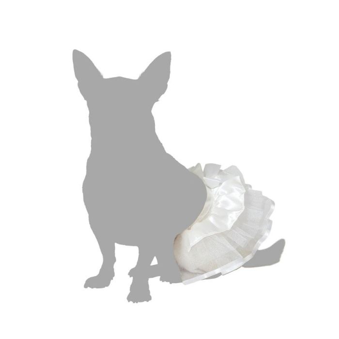 Disfraz de Tutú Blanco para Mascota, Talla L, Temática Circo 2