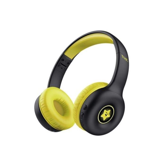 Trust 25405 Auriculares Inalámbricos Infantiles Nouna Kids con Micrófono, Bluetooth, Límite Volumen 85 dB, 15h Batería, Plegables, Negros 0 Trust 25405 Auriculares Inalámbricos Infantiles Nouna Kids con Micrófono, Bluetooth, Límite Volumen 85 dB, 15h Batería, Plegables, Negros 0