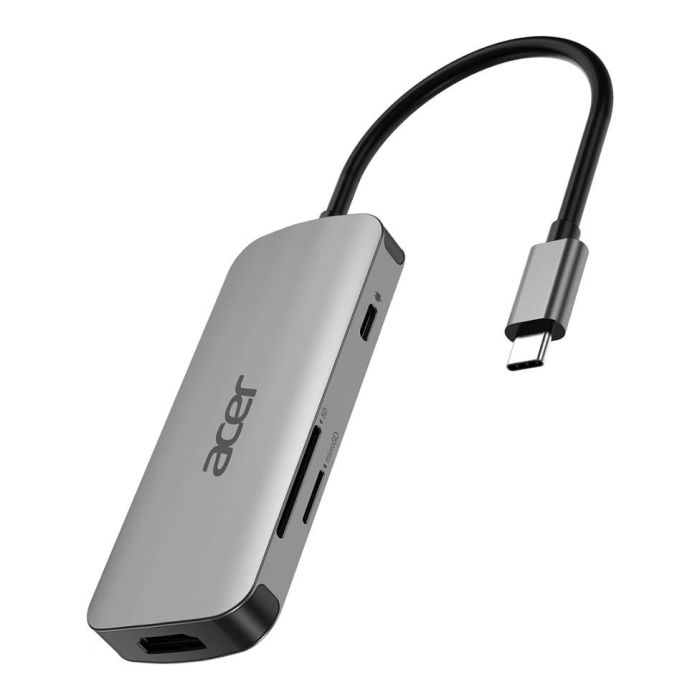 Acer 7-in-1 Type-C Dongle USB 3.2 Gen 1, HDMI, Lector Tarjetas SD/MicroSD, Power Delivery 100W, Plata, Hasta 3840x2160 2 Acer 7-in-1 Type-C Dongle USB 3.2 Gen 1, HDMI, Lector Tarjetas SD/MicroSD, Power Delivery 100W, Plata, Hasta 3840x2160 2