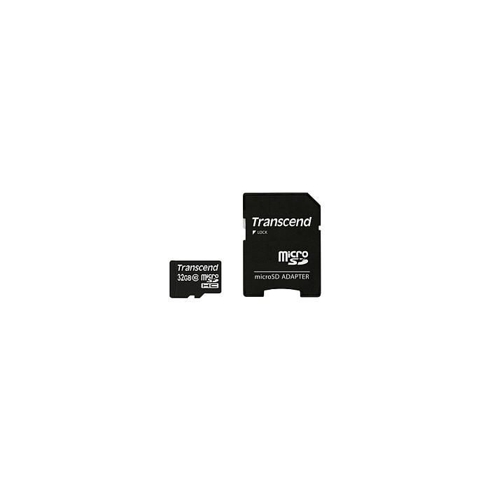 Transcend TS32GUSDHC10 Tarjeta MicroSDHC de 32 GB Clase 10 con Adaptador 2