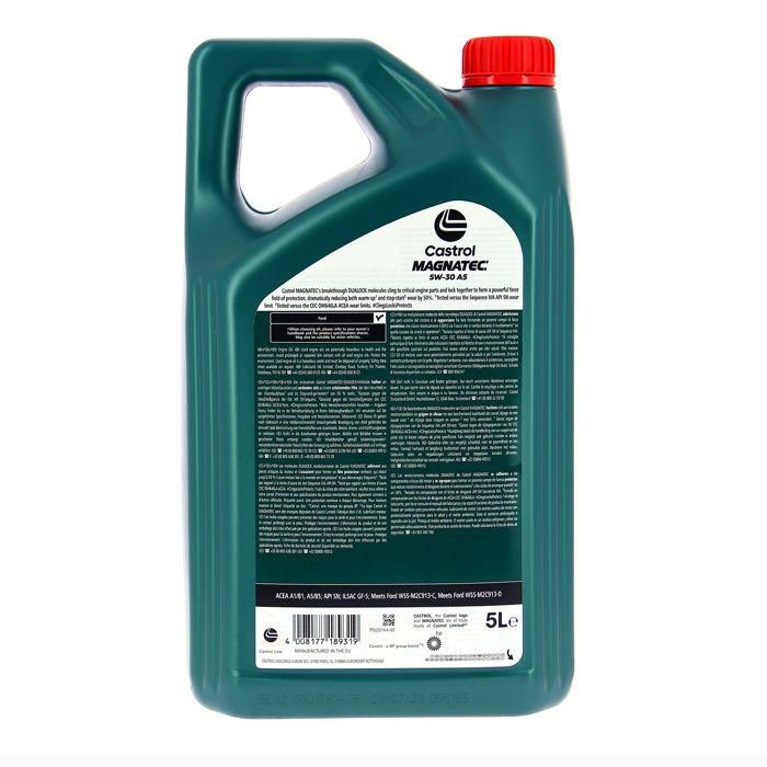 Castrol CAS1697632889052 Aceite de Motor Magnatec 5W-30 A5 5L 2 Castrol CAS1697632889052 Aceite de Motor Magnatec 5W-30 A5 5L 2