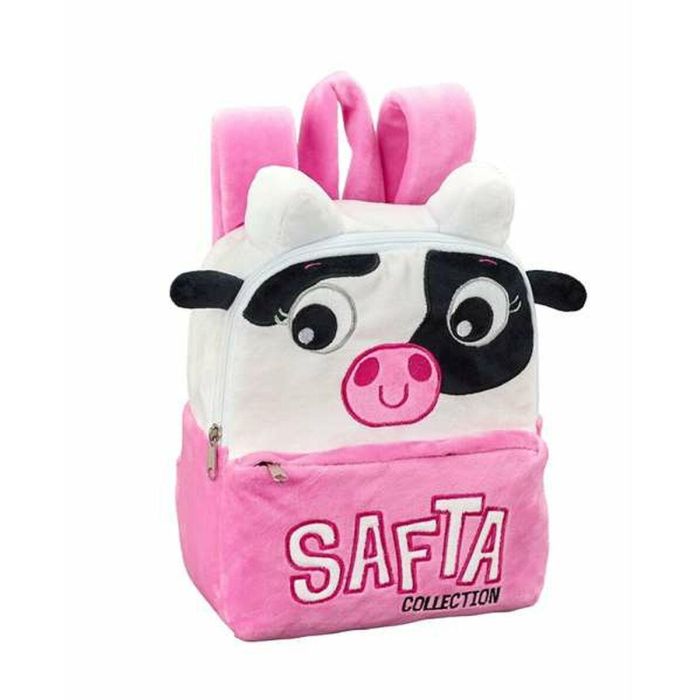 Mochila peluche vaca 22x27x10