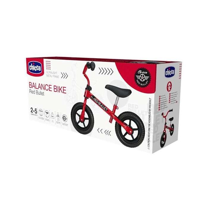 Chicco Bicicleta sin pedales Bullet roja 10 pulgadas perfecta para adquirir el equilibrio 14