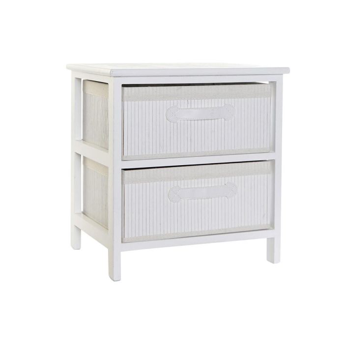 Cajonera DKD Home Decor Blanco Bambú Madera de Paulonia 42 x 32 x 45 cm Cajonera DKD Home Decor Blanco Bambú Madera de Paulonia 42 x 32 x 45 cm