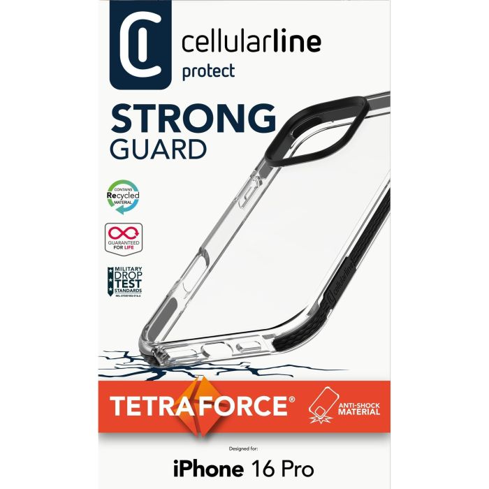 Cellularline Strong Guard Case iPhone 16 Pro Clear 1 Cellularline Strong Guard Case iPhone 16 Pro Clear 1