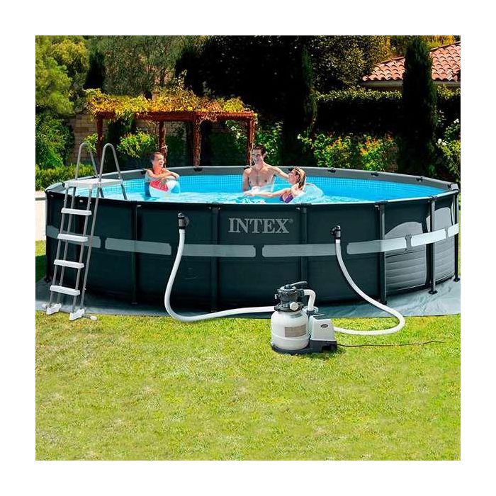Piscina desmontable redonda iscina ultra xtr con depuradora de arena,escalera,cobertor y tapiz (capacidad 26330 litros) 549x132 cm 1 Piscina desmontable redonda iscina ultra xtr con depuradora de arena,escalera,cobertor y tapiz (capacidad 26330 litros) 549x132 cm 1