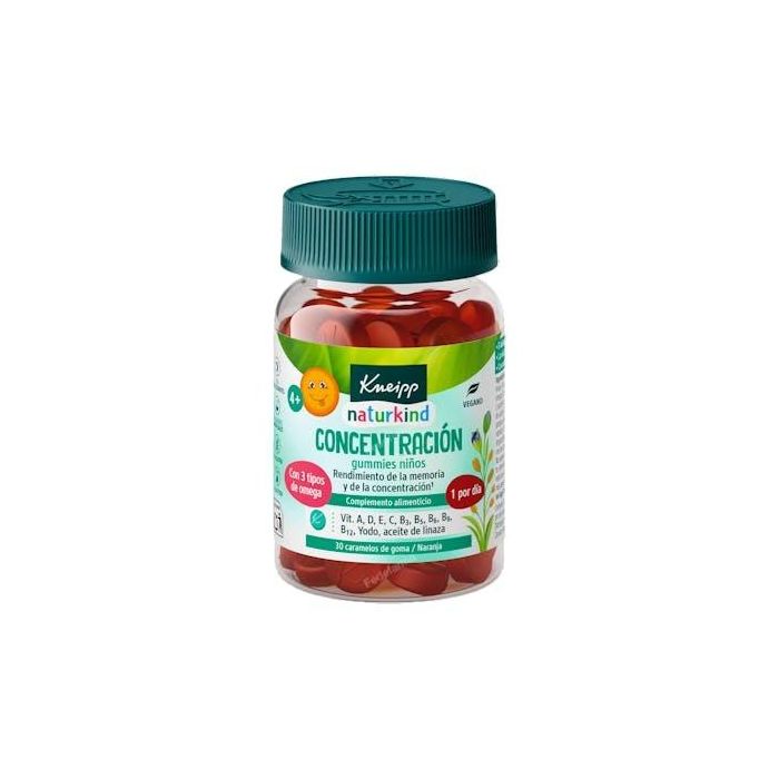 Kneipp Gummies Niños Concentración 30 Caramelos Sabor Naranja