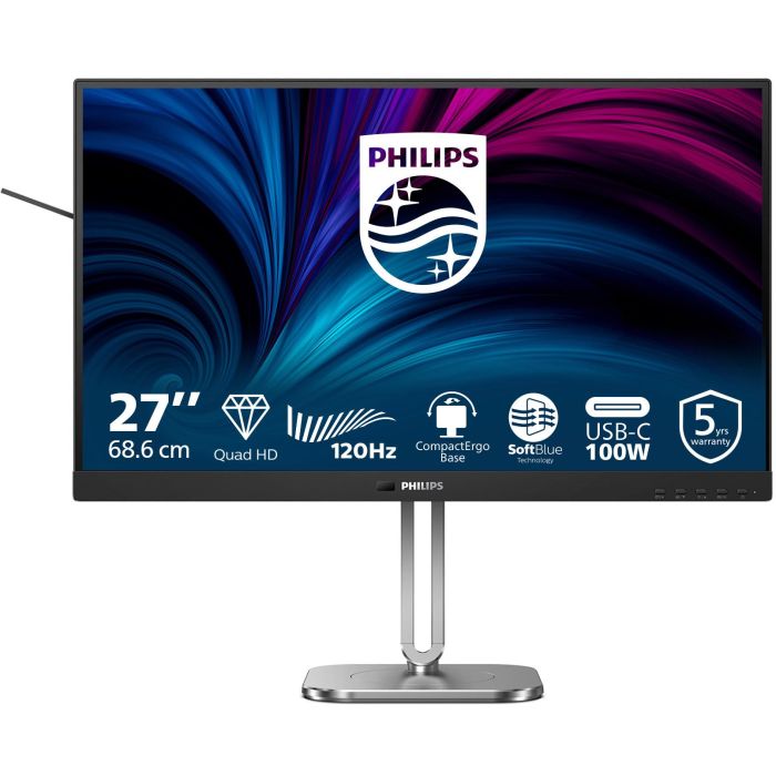 Philips Monitor 27B2U4601 27" (68.5cm) Quad HD IPS 120Hz USB-C Power Delivery 100W Negro 0 Philips Monitor 27B2U4601 27" (68.5cm) Quad HD IPS 120Hz USB-C Power Delivery 100W Negro 0