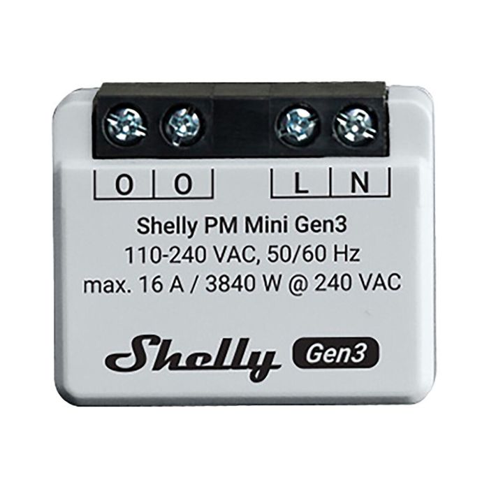 Shelly PM Mini Gen. 3 Relais WLAN BT Unterputz Interruptor inteligente inalámbrico 1P 5