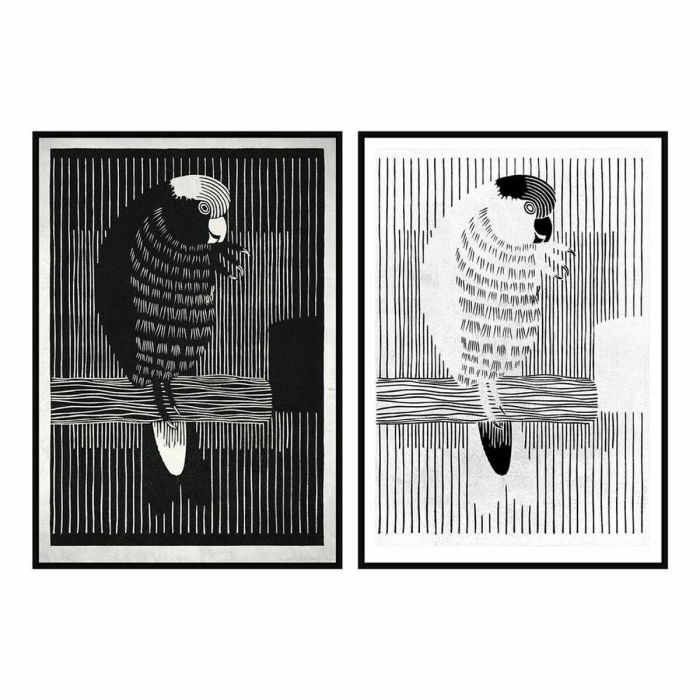 Cuadro Moderno DKD Home Decor Negro Blanco 4.5 x 123 x 83 cm (2 Unidades) Cuadro Moderno DKD Home Decor Negro Blanco 4.5 x 123 x 83 cm (2 Unidades)