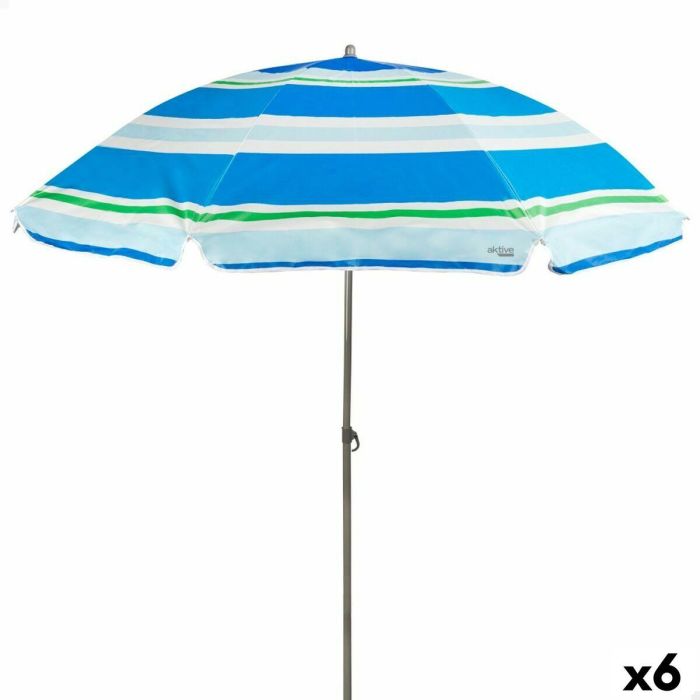 Sombrilla Aktive Azul Rojo Ø 200 cm 200 x 196 x 200 cm UV50 (6 Unidades) 0 Sombrilla Aktive Azul Rojo Ø 200 cm 200 x 196 x 200 cm UV50 (6 Unidades) 0