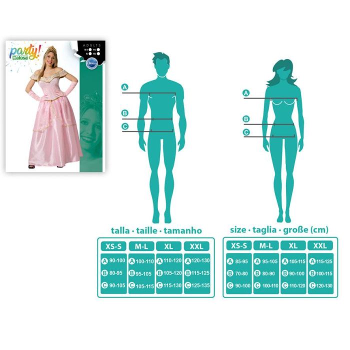 Disfraz Princesa Rosa Mujer Adulto Vestido M-L 3 Disfraz Princesa Rosa Mujer Adulto Vestido M-L 3