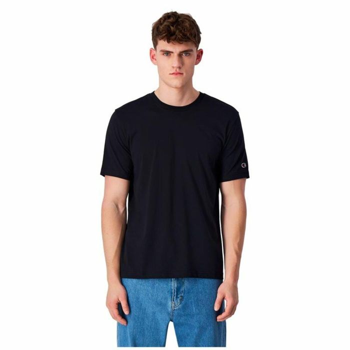 Camiseta de Manga Corta Hombre Champion Negro 2 Unidades 3 Camiseta de Manga Corta Hombre Champion Negro 2 Unidades 3