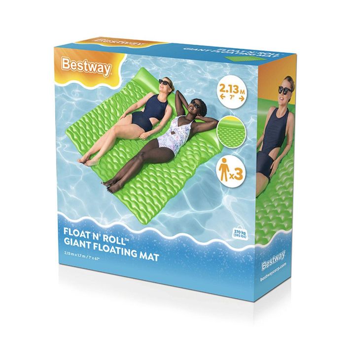 Bestway Colchoneta Hinchable Gigante Enrollable Verde 213x170 cm Playa y Piscina 44106 21