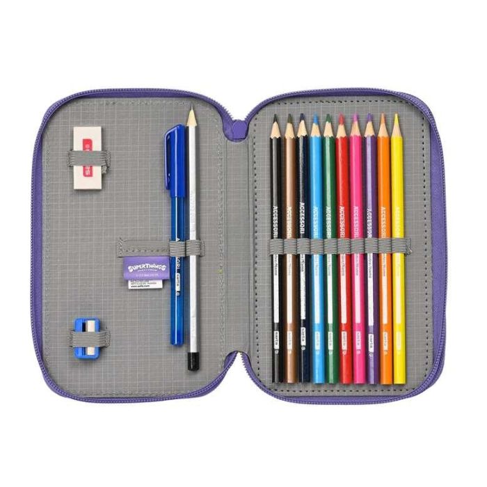 Plumier Doble SuperThings Guardians of Kazoom Amarillo Morado (28 piezas) 3 Plumier Doble SuperThings Guardians of Kazoom Amarillo Morado (28 piezas) 3